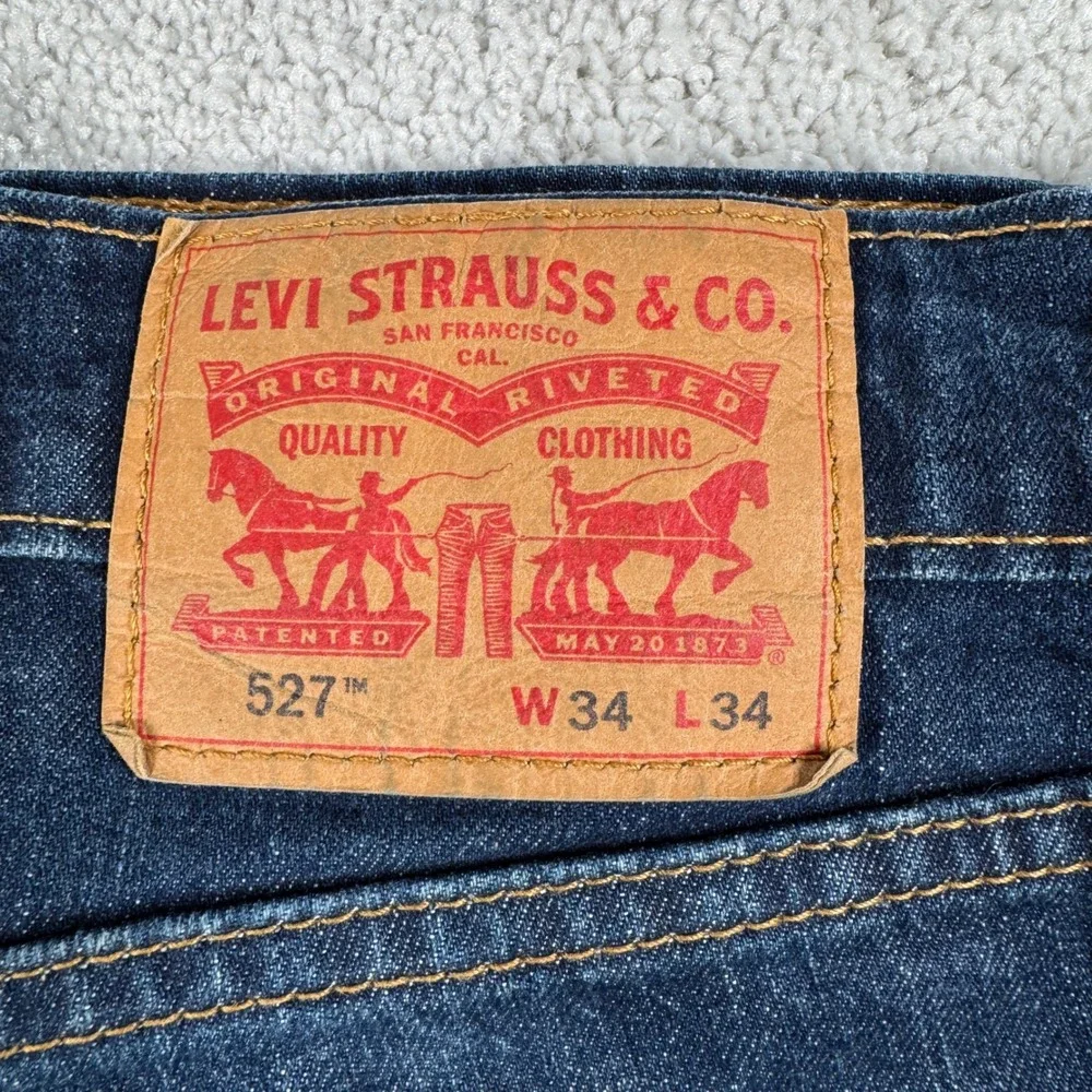 Levis 527 Slim Bootcut Jeans Mens 34x34 Blue Denim 2013 Egypt 5 Pocket Levi Jean